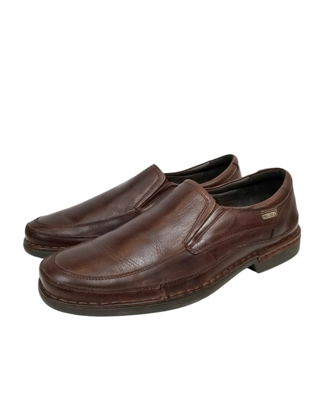 Pikolinos Bermeo Men's Brown Leather Slip On Casual Shoes Loafers Size 11.5